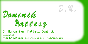 dominik mattesz business card